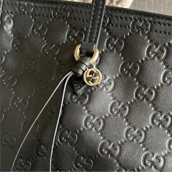 Gucci Black Microguccissima Large Tote Bag - Picture 2 of 9